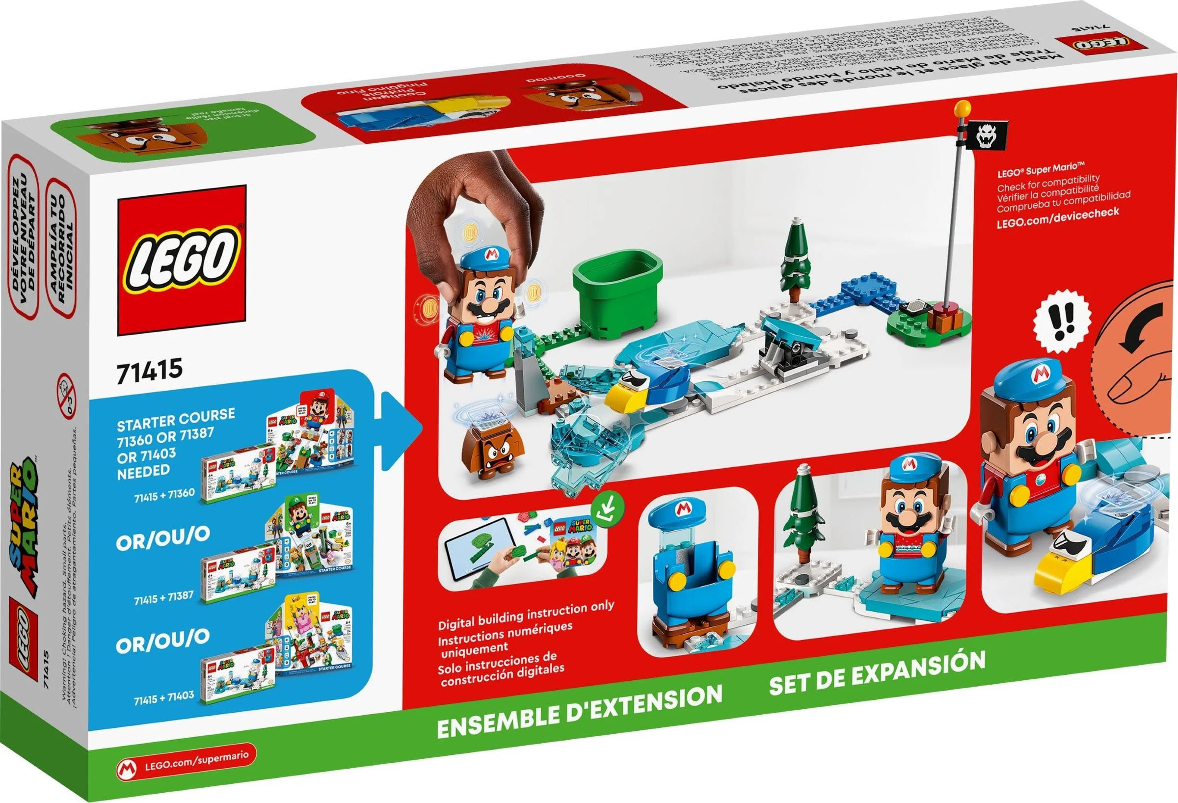 LEGO® 71415 LEGO Super Mario Mario – lodowy strój i kraina lodu – zestaw rozszerzający - zdjęcie 5