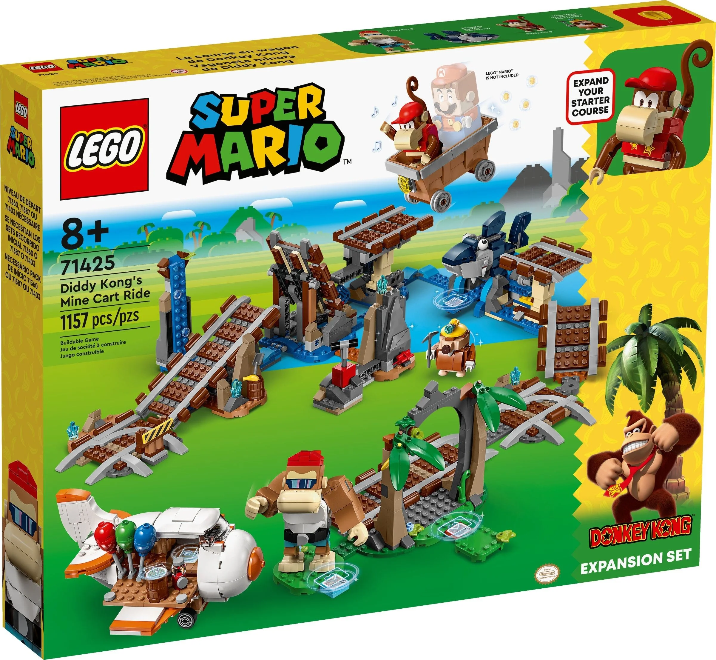 LEGO® 71425 LEGO Super Mario Przejażdżka wagonikiem Diddy Konga — zestaw rozszerzający - zdjęcie 2