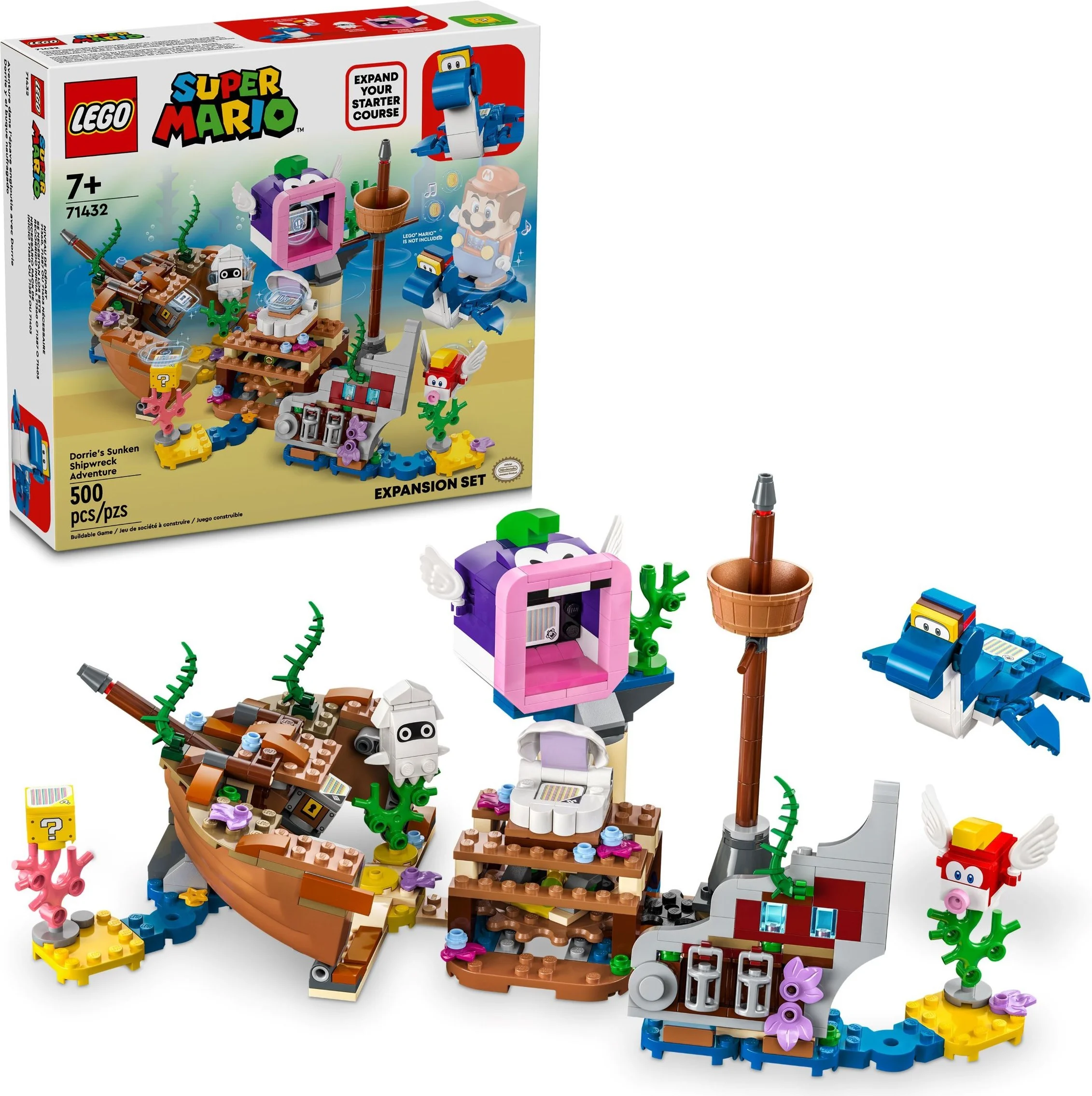 LEGO® 71432 LEGO Super Mario Przygoda Dorriego we wraku  - zestaw uzupełniający - zdjęcie 2
