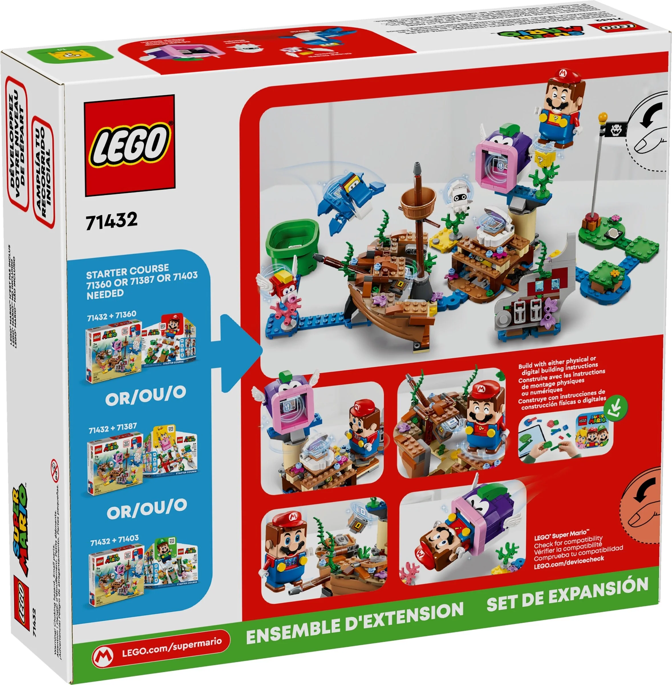 LEGO® 71432 LEGO Super Mario Przygoda Dorriego we wraku  - zestaw uzupełniający - zdjęcie 4