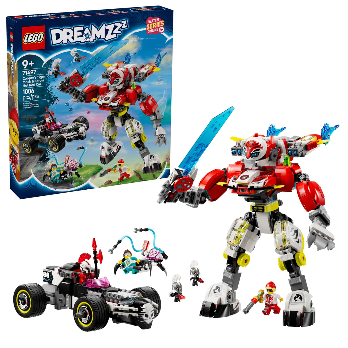 LEGO® 71497 Tygrysi mech Coopera i hot rod Zero - zdjęcie 4