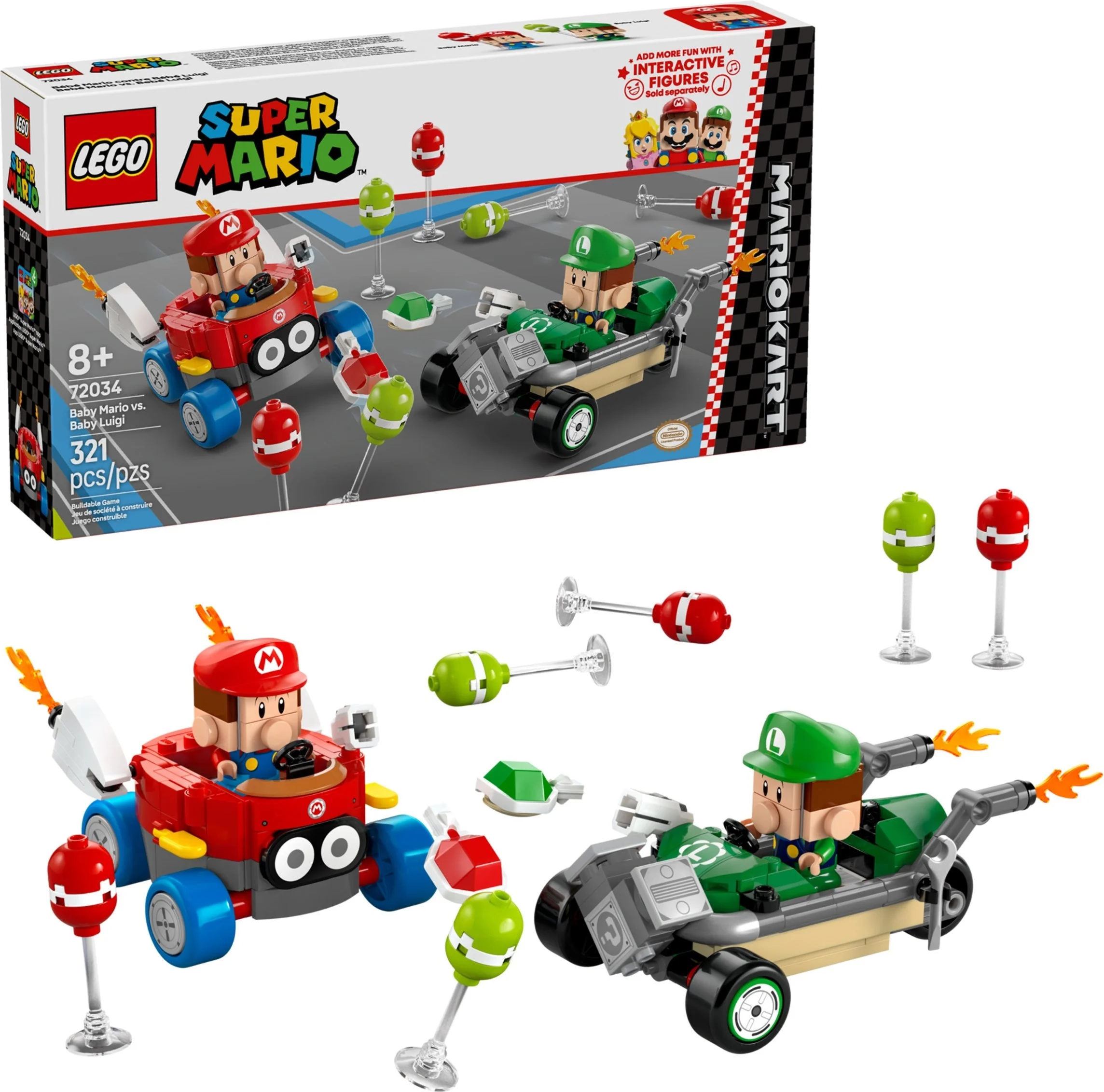 LEGO® 72034 LEGO Super Mario Mario kart – baby Mario kontra baby Luigi - zdjęcie 5