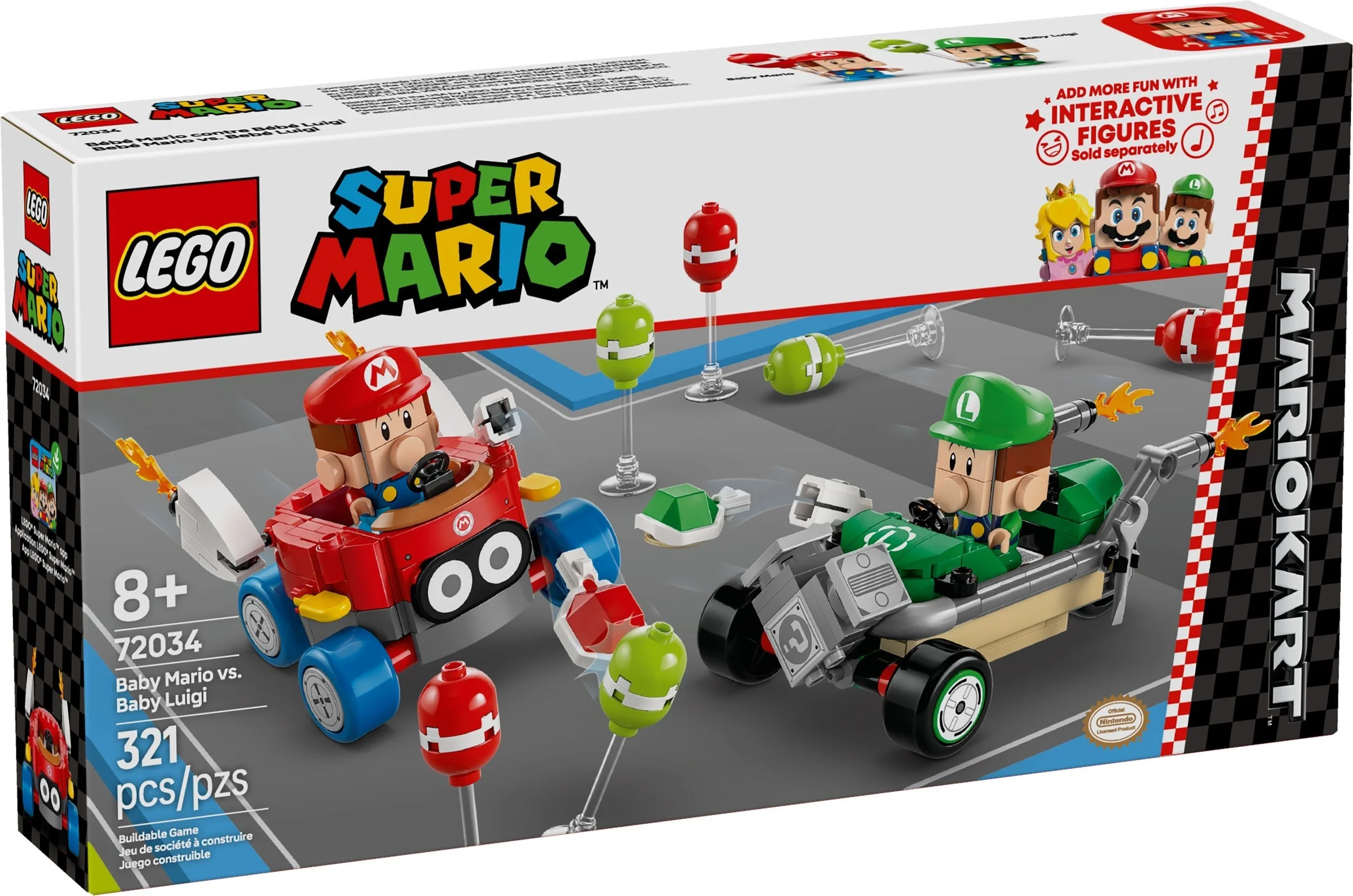 LEGO® 72034 LEGO Super Mario Mario kart – baby Mario kontra baby Luigi - zdjęcie 1