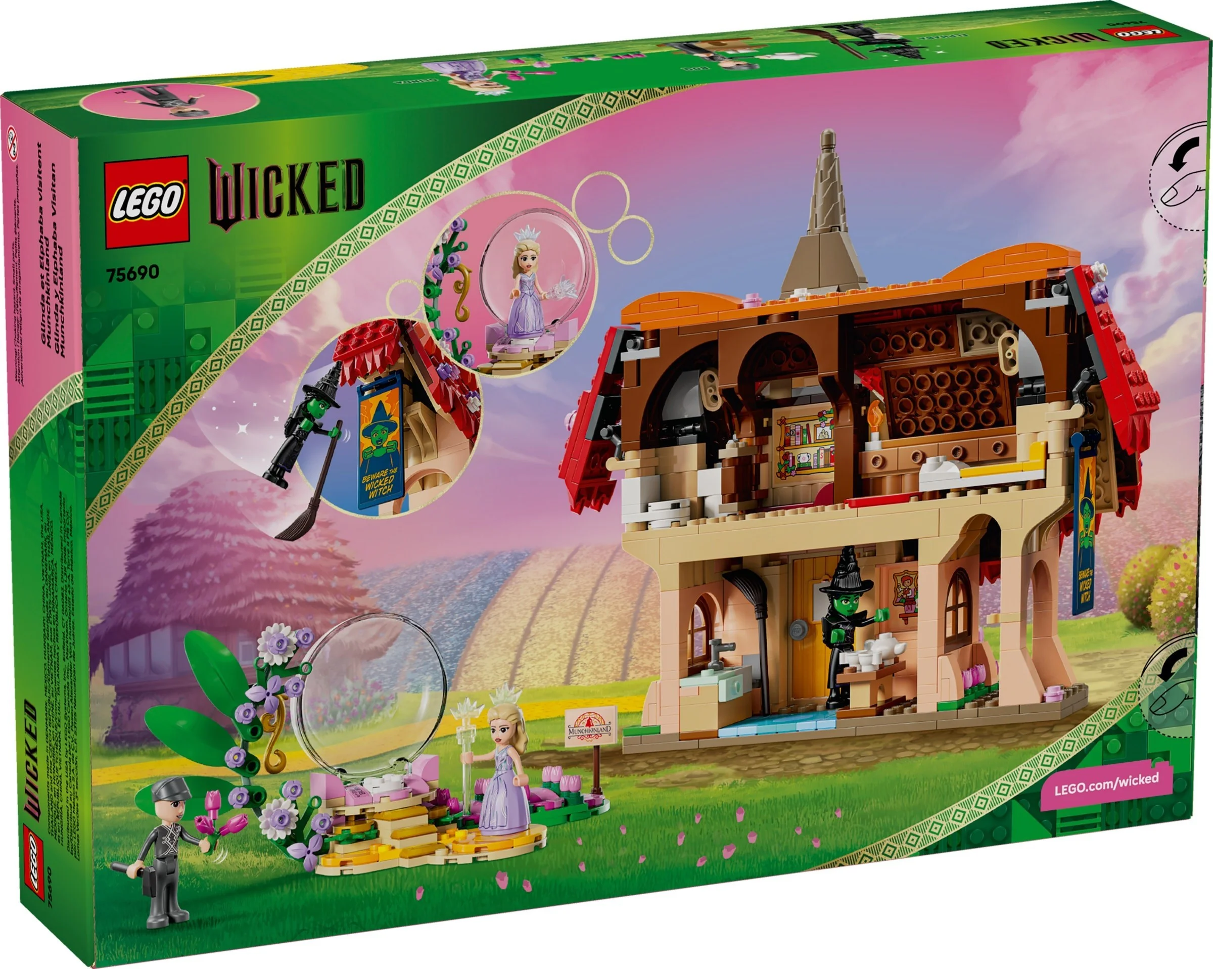 LEGO® 75690 Wizyta Glindy i Elphaby w Munchkinland