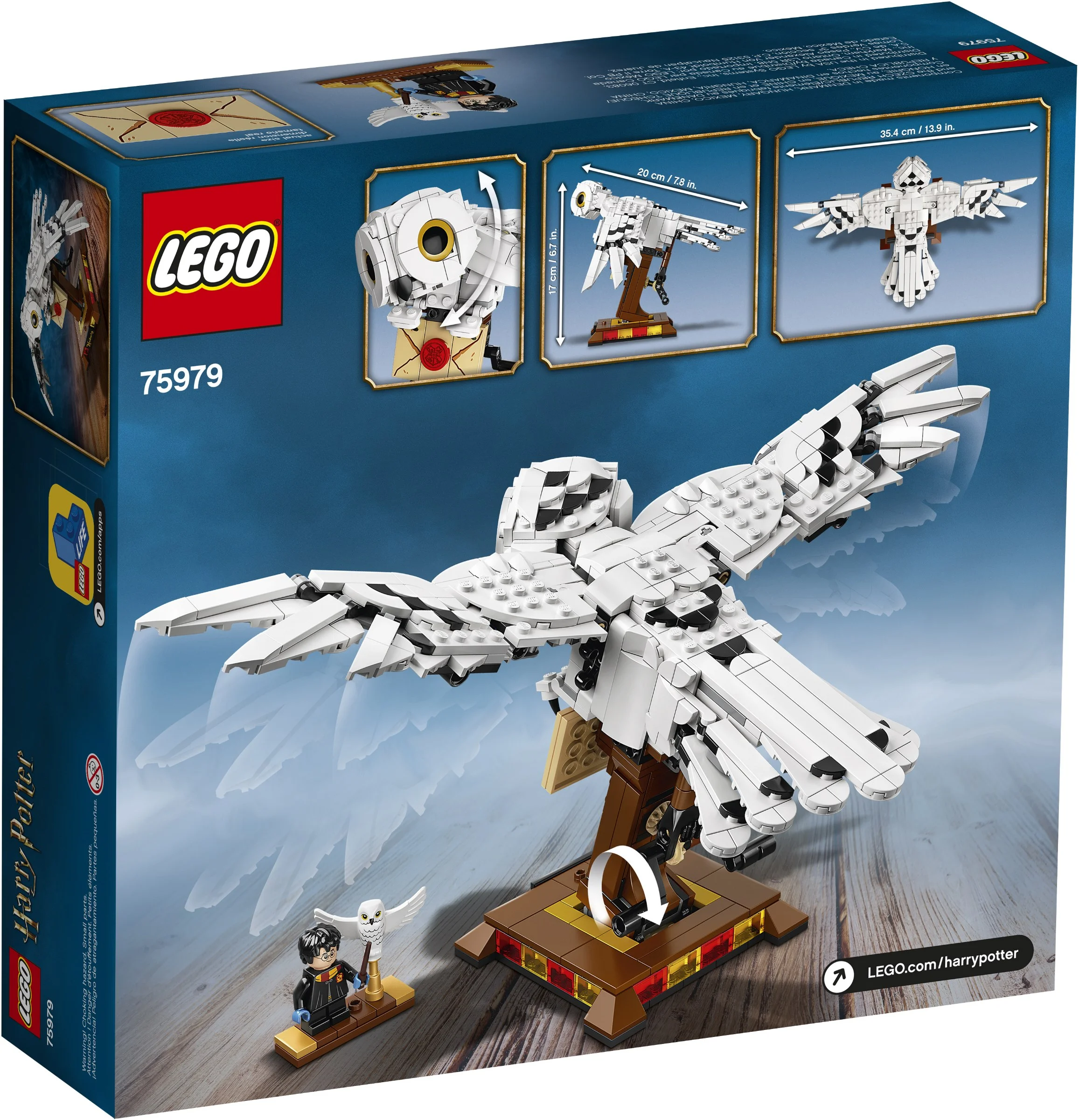 LEGO® 75979 Lego Harry Potter Hedwiga Sowa Z Ruchomymi Skrzydłami Kolekcjonerska - zdjęcie 3