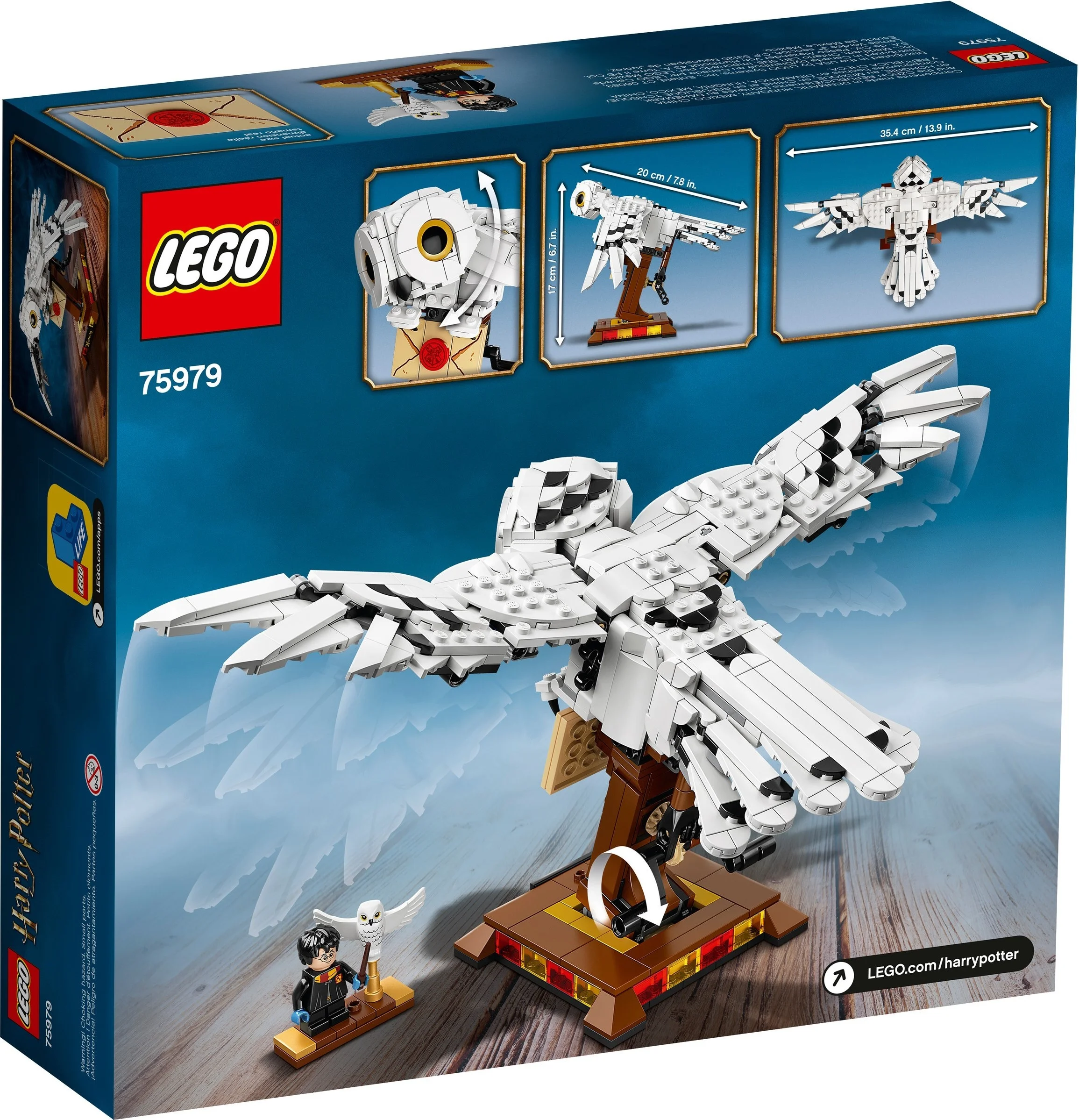LEGO® 75979 Lego Harry Potter Hedwiga Sowa Z Ruchomymi Skrzydłami Kolekcjonerska - zdjęcie 9