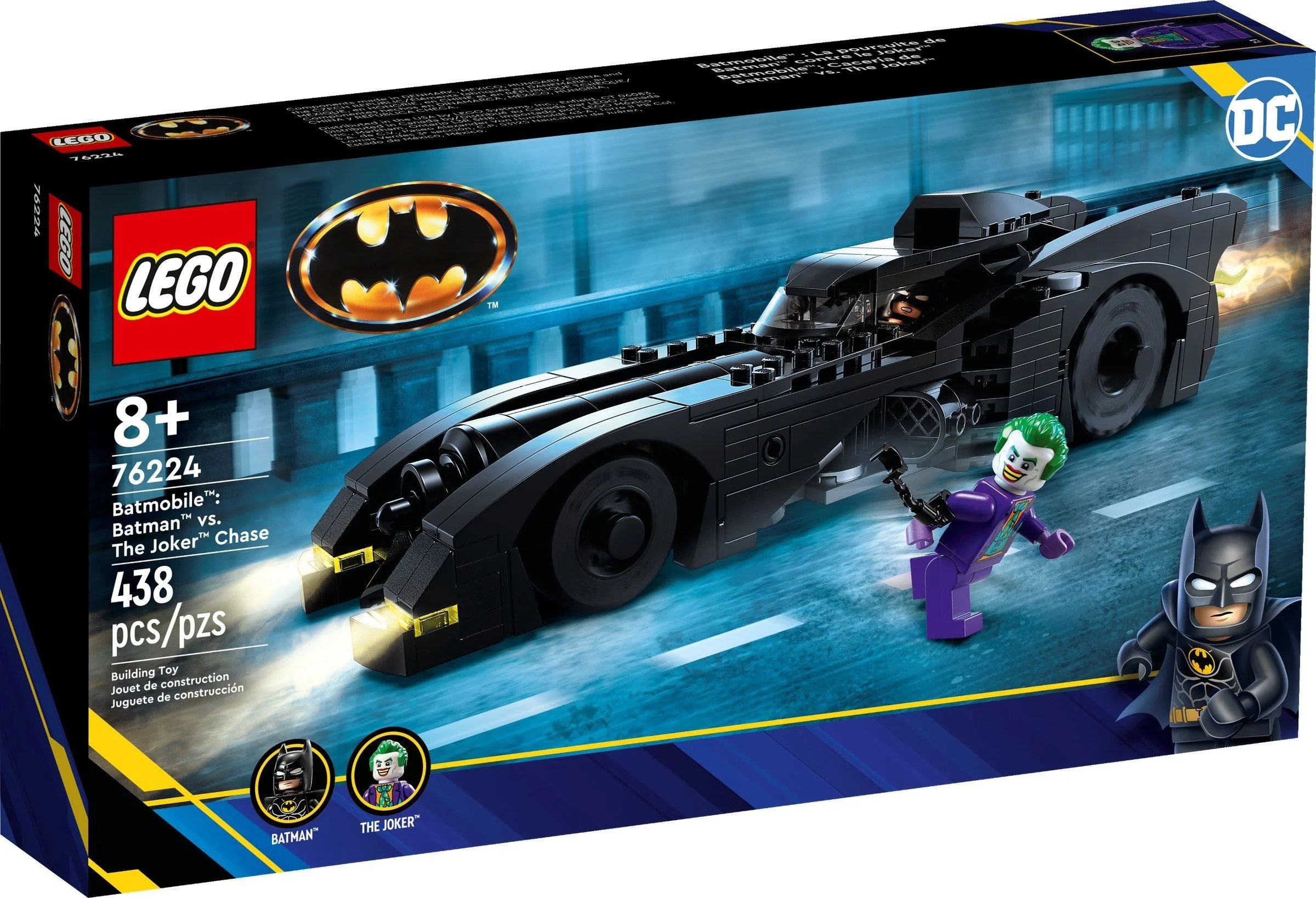 Zestaw klocków Lego DC Batman Batmobil: Pościg Batmana za Jokerem