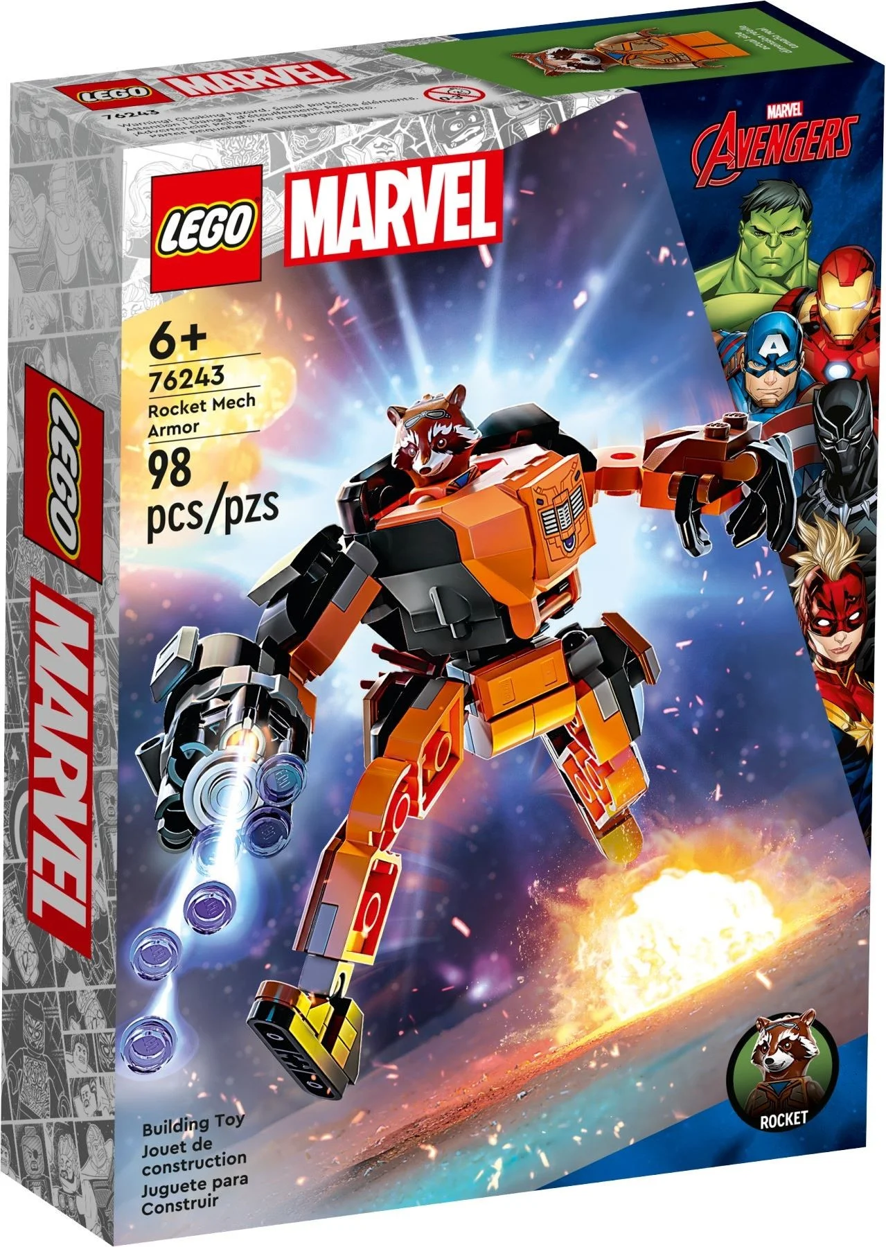 LEGO Marvel Mechaniczna zbroja Rocketa