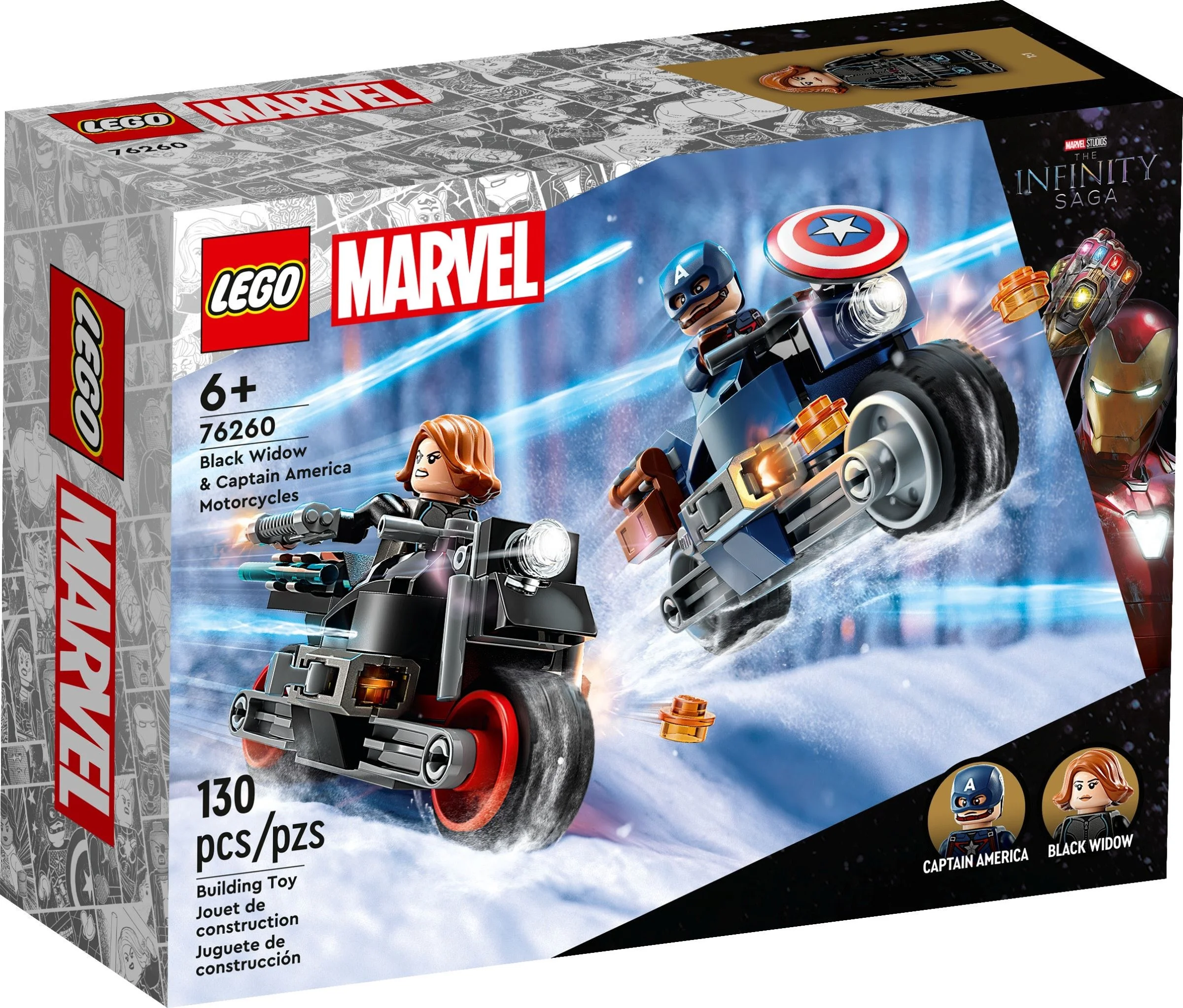 LEGO® 76260 Motocykle Czarnej Wdowy i Kapitana Ameryki - zdjęcie 2