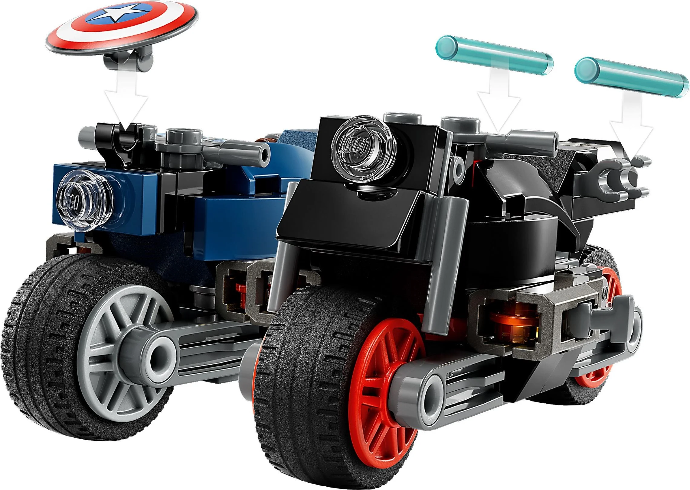 LEGO® 76260 Motocykle Czarnej Wdowy i Kapitana Ameryki - zdjęcie 4