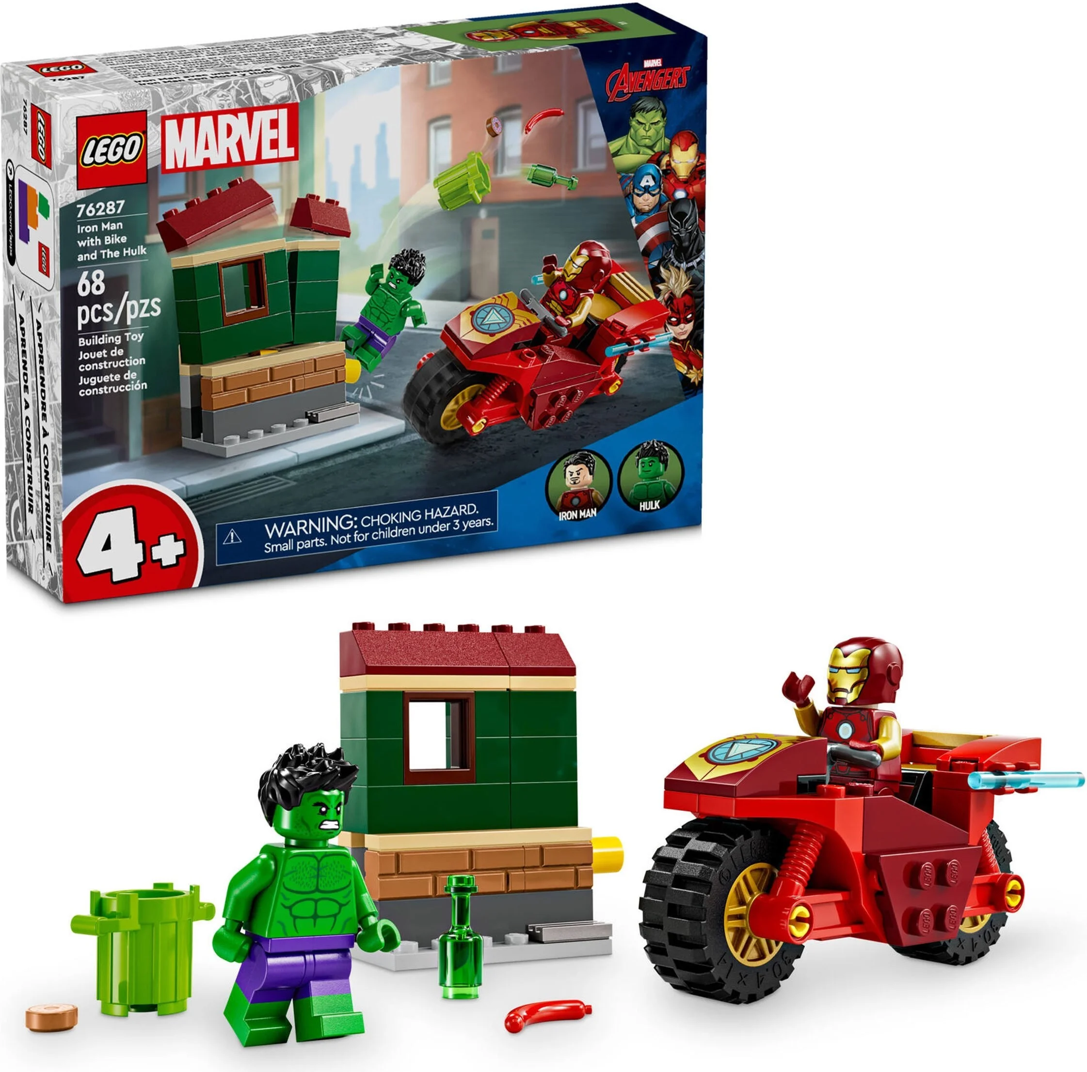 LEGO® 76287 LEGO Super Heroes Iron Man z motocyklem i Hulk - zdjęcie 3