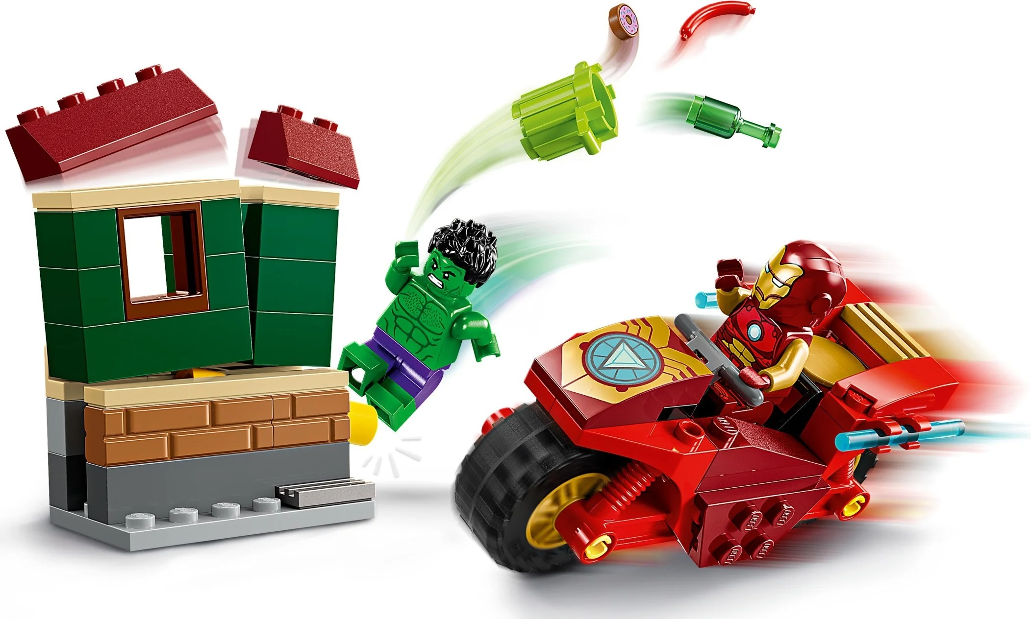 LEGO® 76287 LEGO Super Heroes Iron Man z motocyklem i Hulk - zdjęcie 9