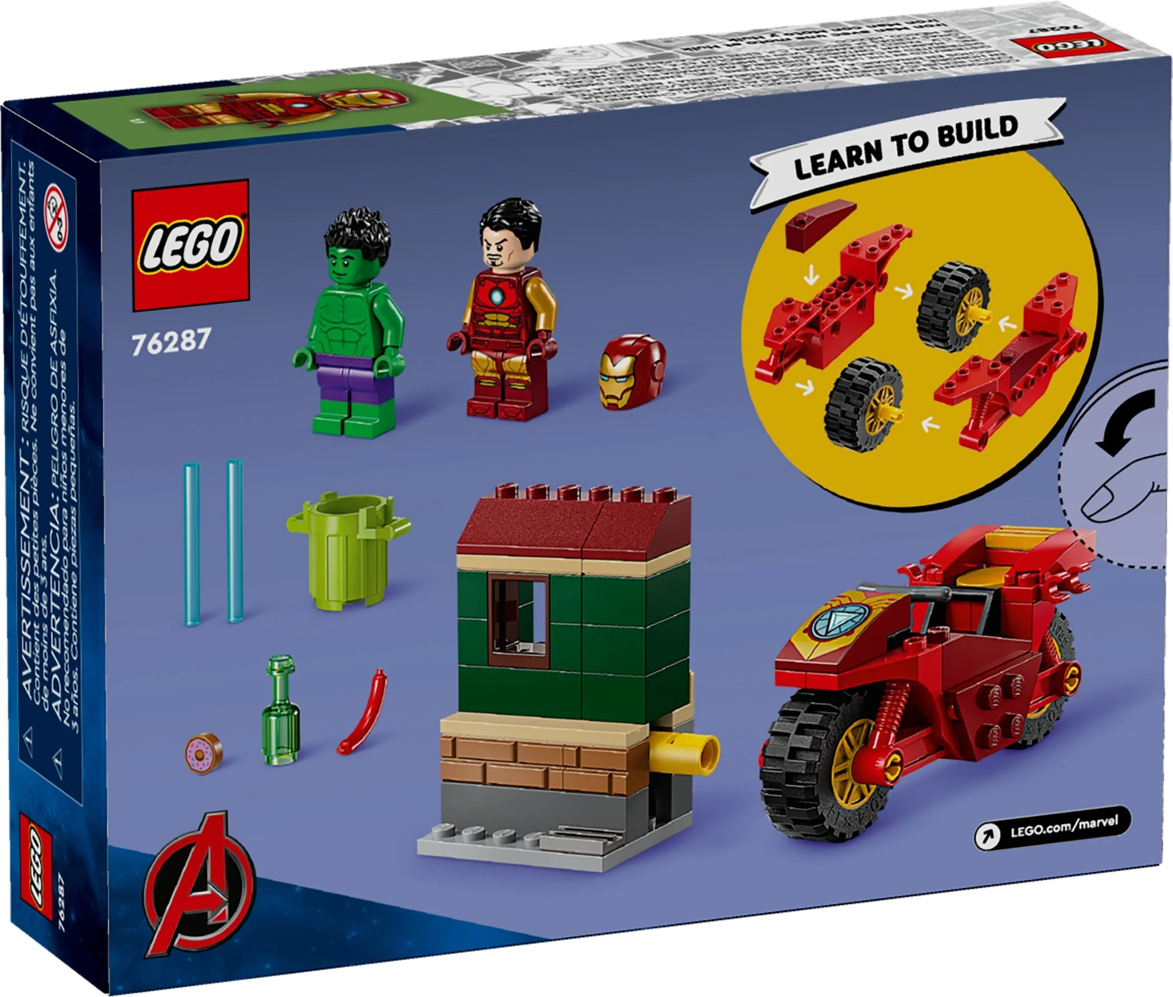 LEGO Super Heroes Iron Man z motocyklem i Hulk