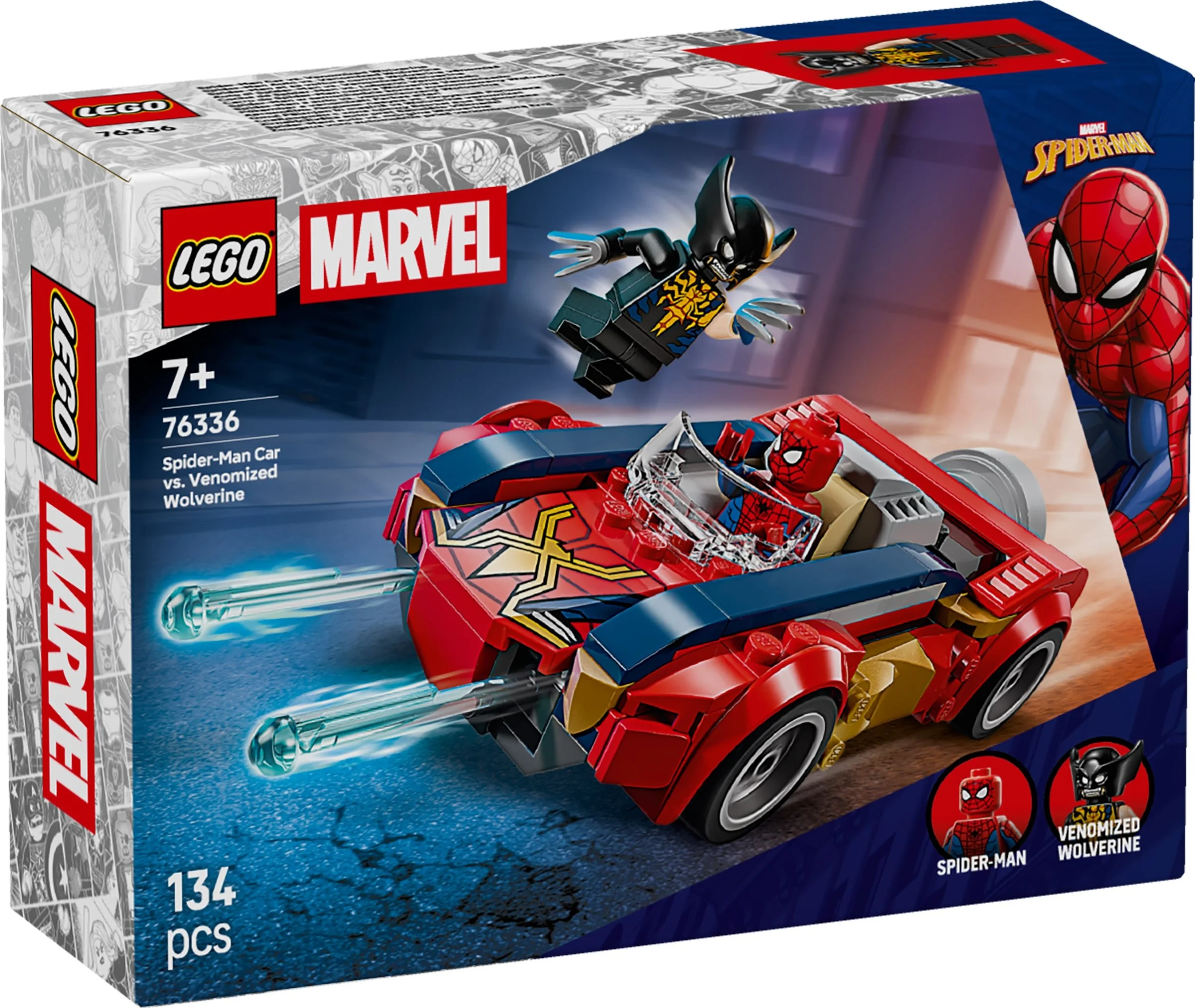 LEGO® 76336 Spider-Man w samochodzie kontra zvenomowany Wolverine - zdjęcie 1