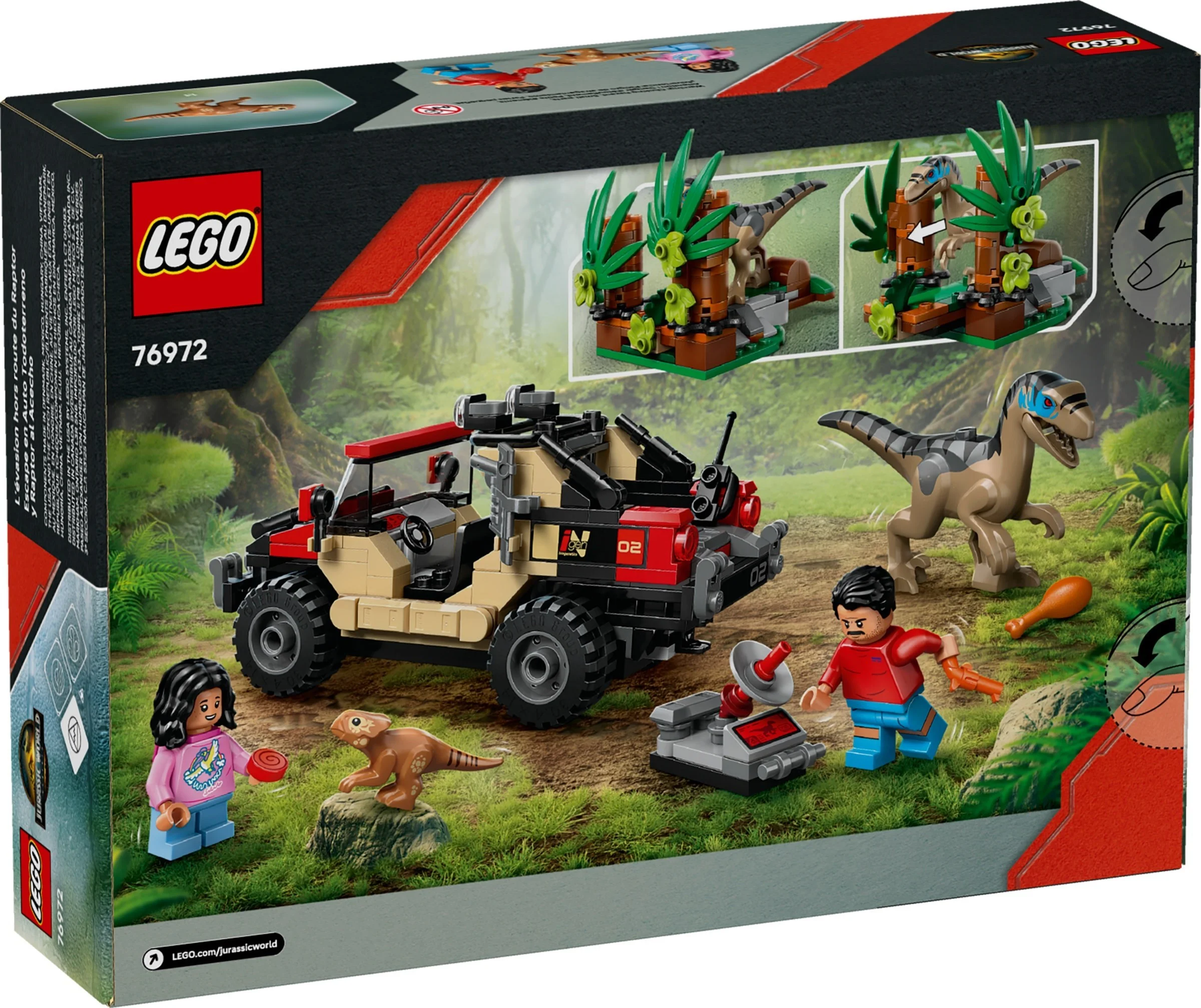 LEGO® 76972 Ucieczka terenówką przed raptorem - zdjęcie 3