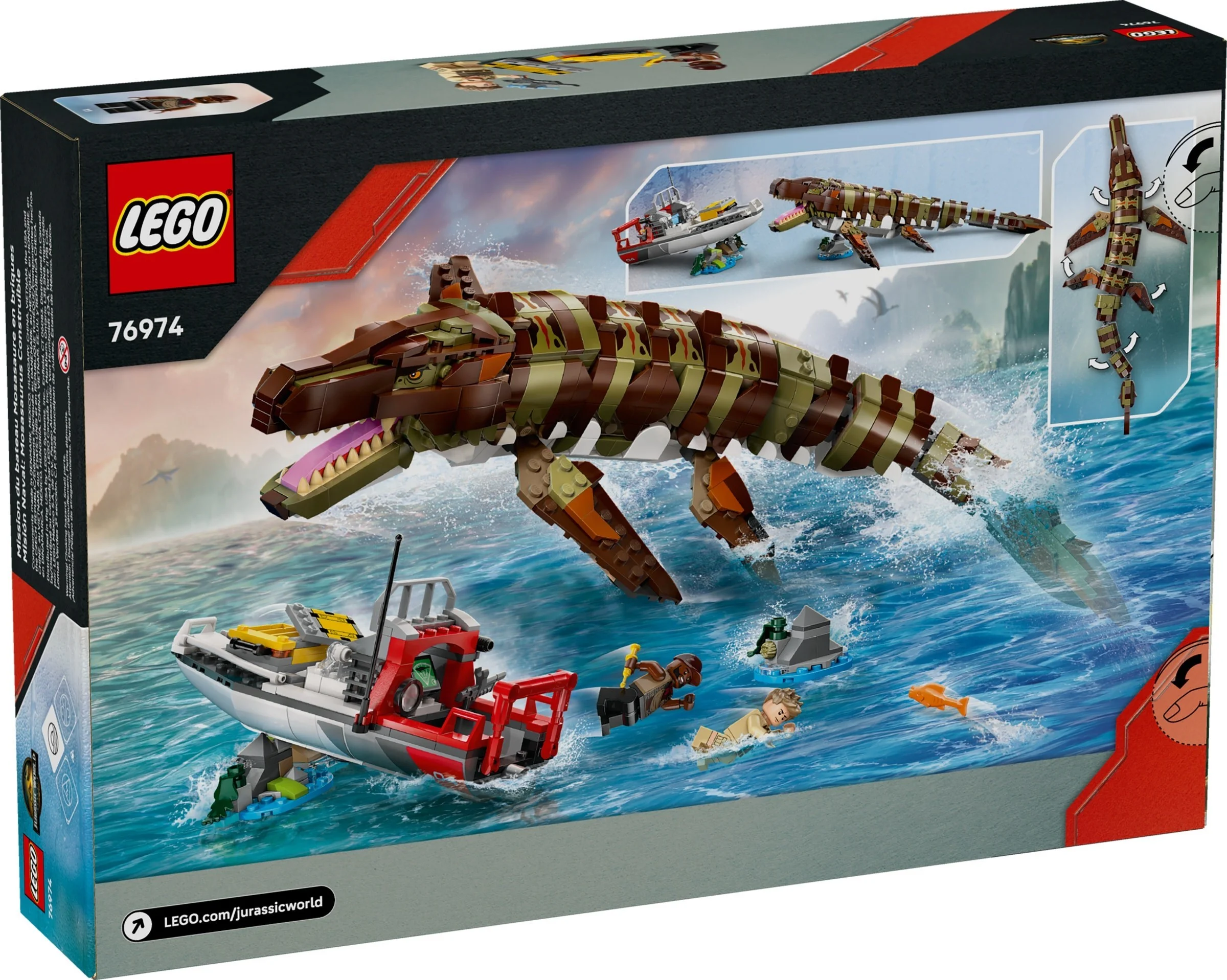 LEGO® 76974 Misja na łodzi i model mozazaura - zdjęcie 3