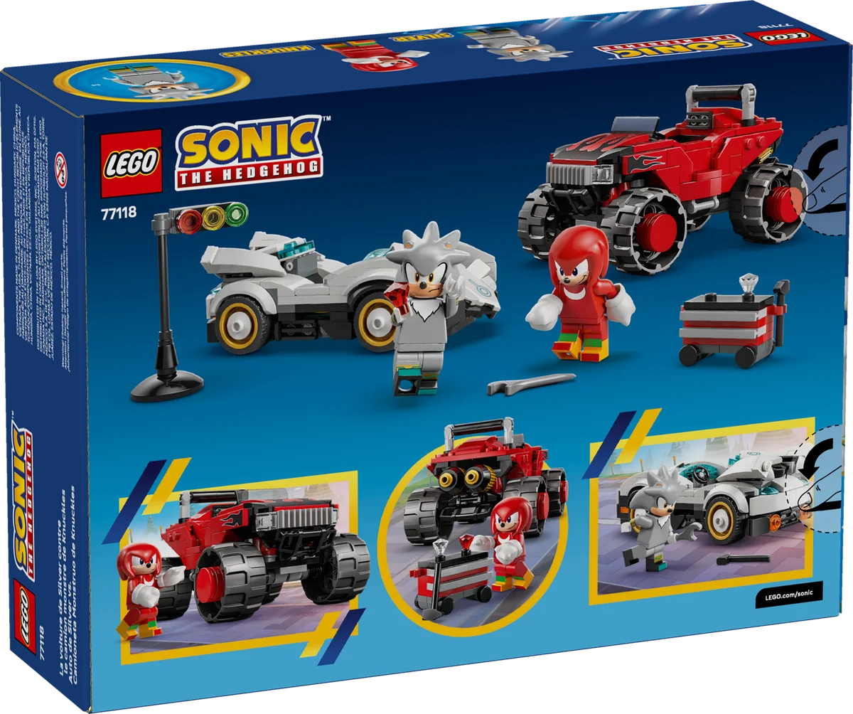 LEGO® 77118 LEGO Sonic the Hedgehog Silver w samochodzie kontra Knuckles w monster trucku - zdjęcie 5