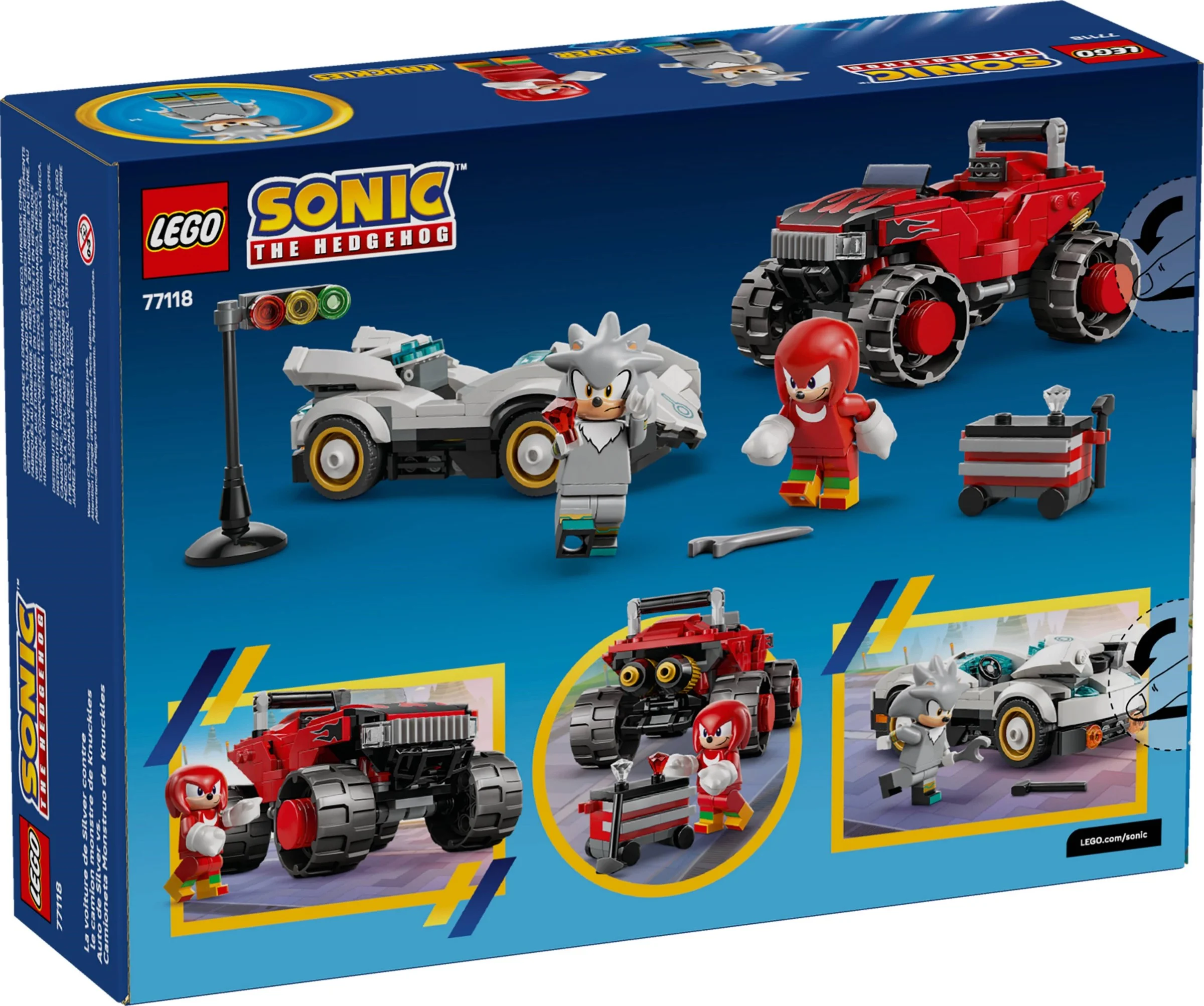 LEGO® 77118 LEGO Sonic the Hedgehog Silver w samochodzie kontra Knuckles w monster trucku - zdjęcie 11