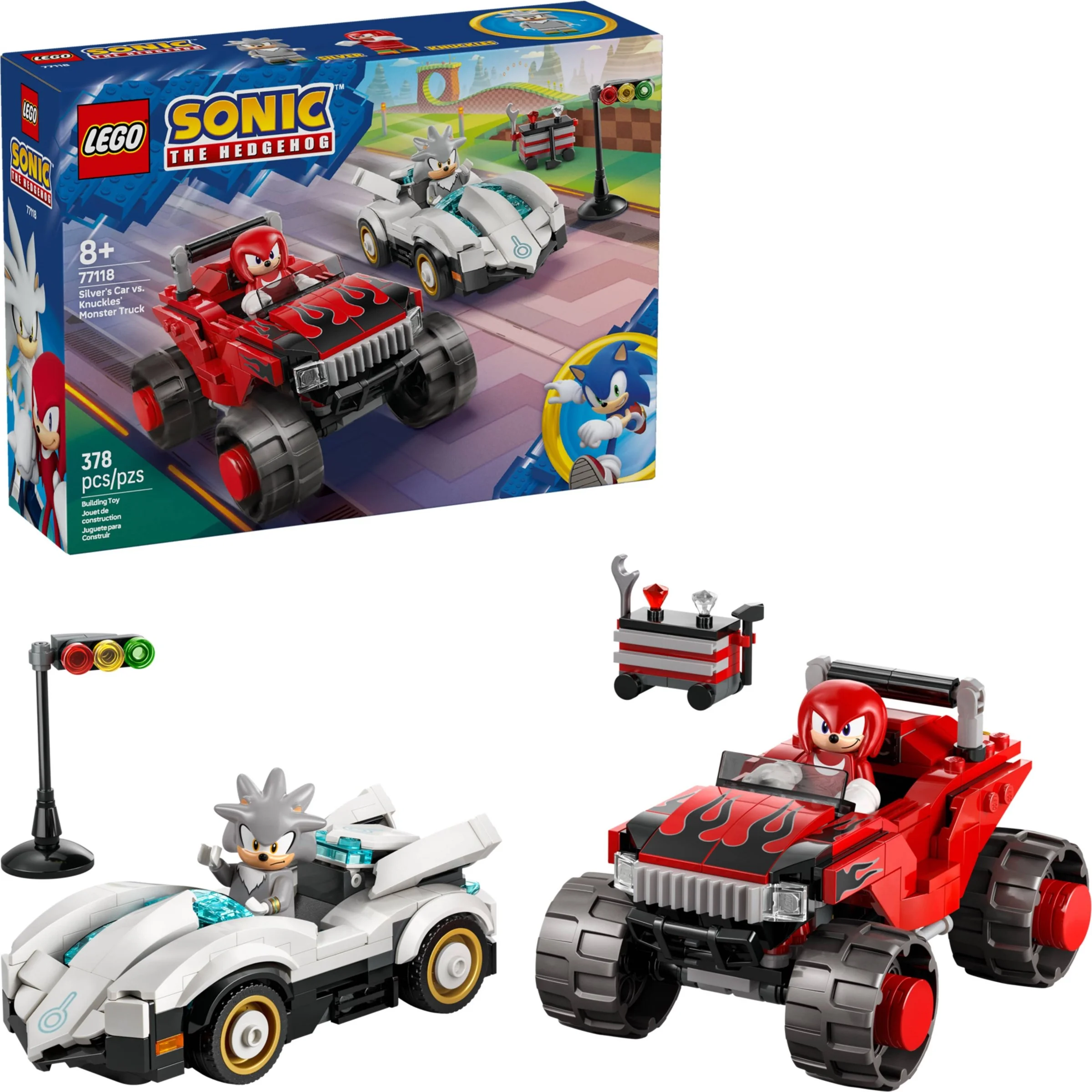 LEGO® 77118 LEGO Sonic the Hedgehog Silver w samochodzie kontra Knuckles w monster trucku - zdjęcie 17