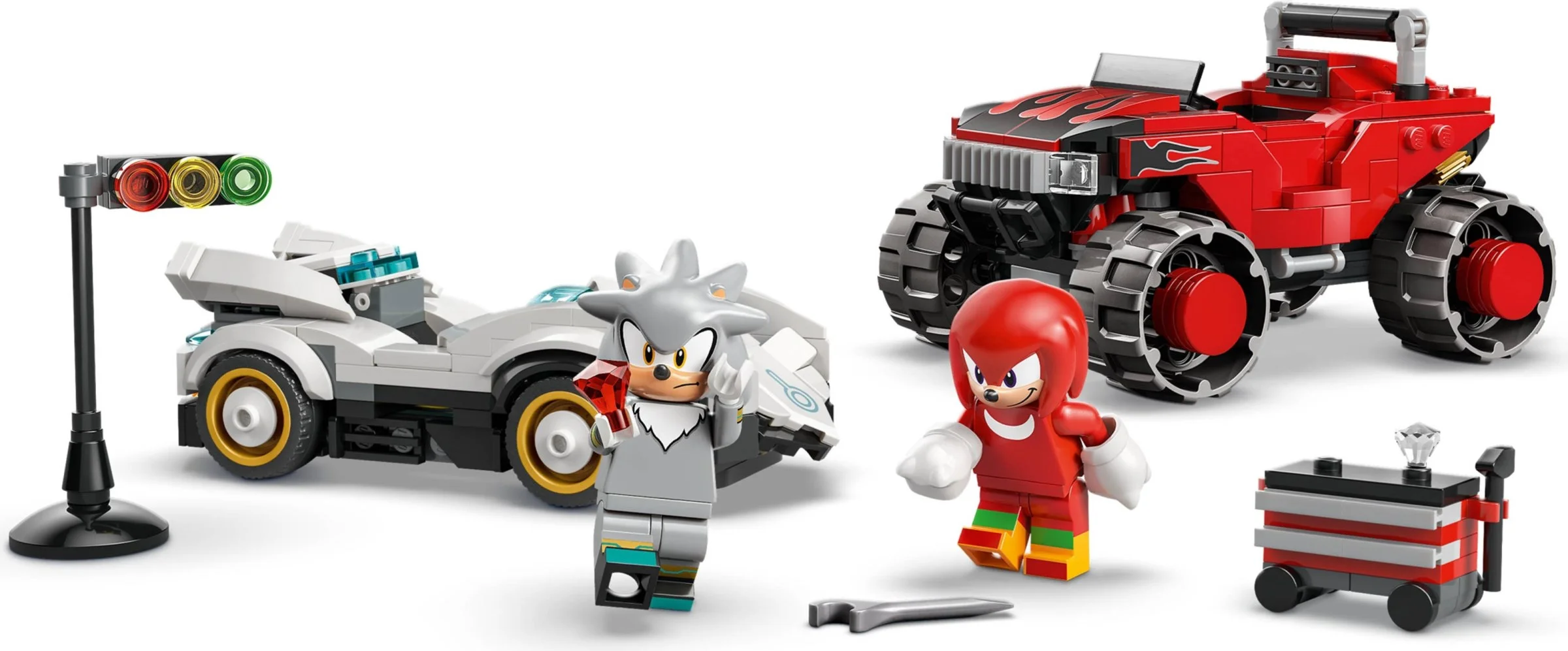 LEGO® 77118 LEGO Sonic the Hedgehog Silver w samochodzie kontra Knuckles w monster trucku - zdjęcie 24