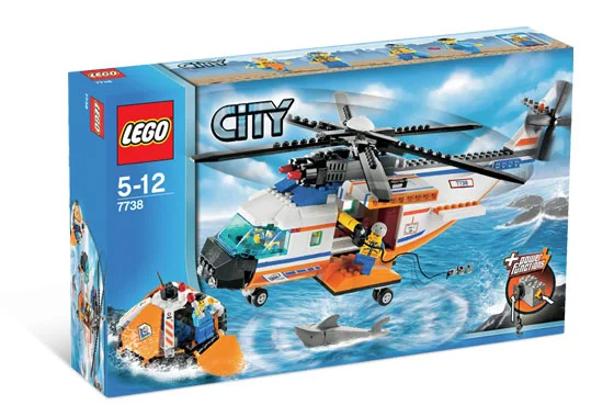 LEGO® 7738 Helikopter i tratwa ratunkowa straży przybrzeżnej Nowe - zdjęcie 2