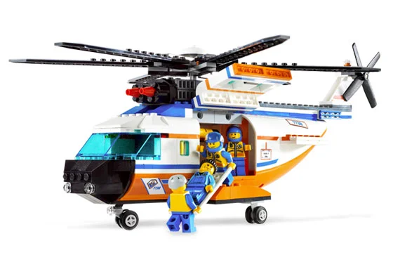 LEGO® 7738 Helikopter i tratwa ratunkowa straży przybrzeżnej Nowe - zdjęcie 4