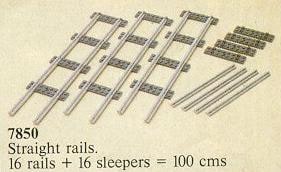 8 Straight Rails Gray 4.5v