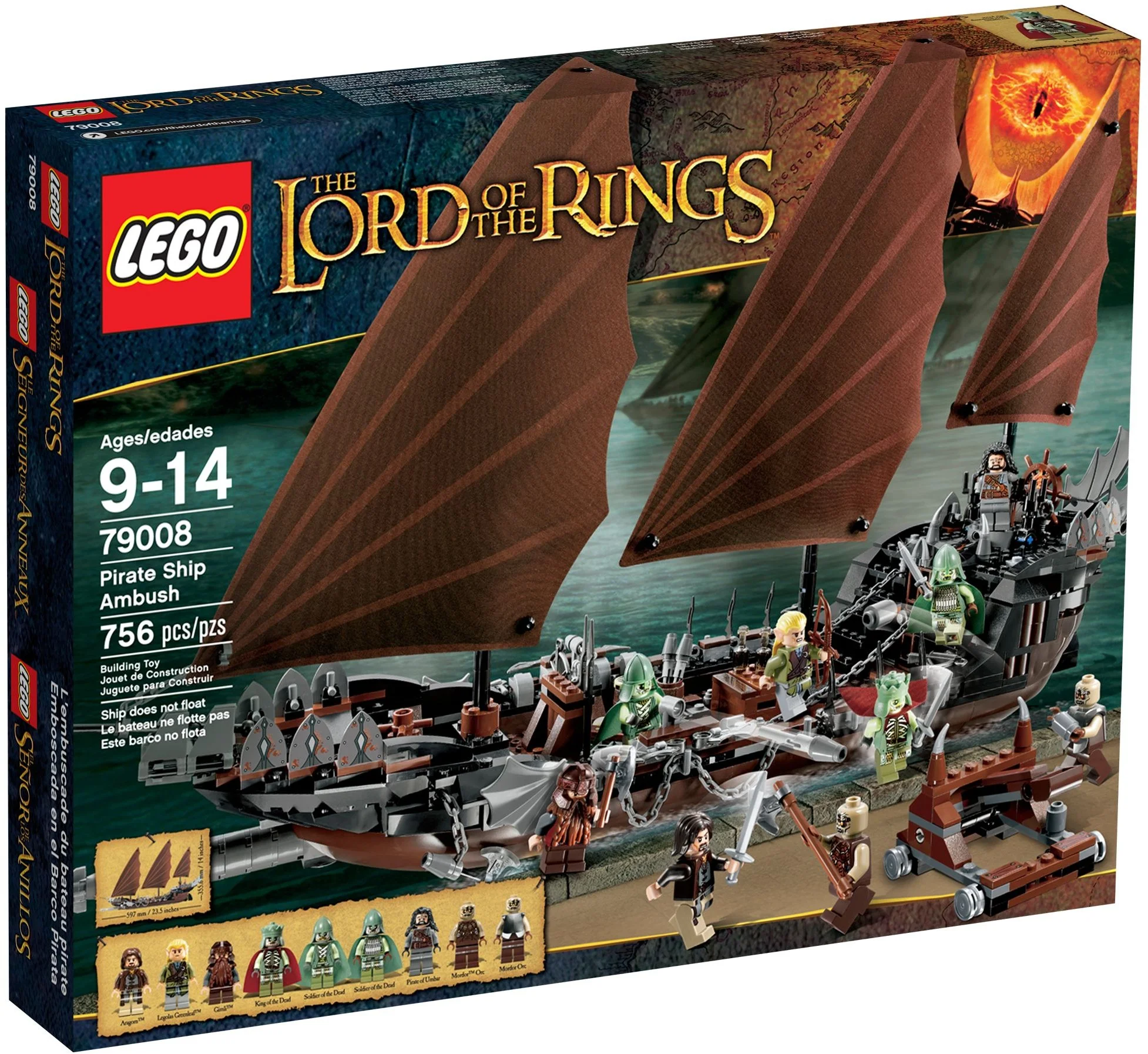 LEGO® 79008 OF THE RINGS Zasadzka na statku pirackim