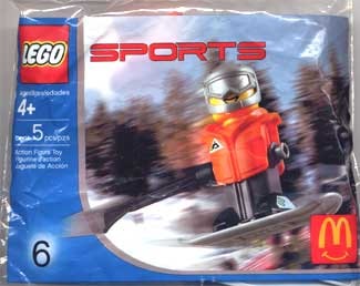 McDonald's Sports Set Number 6 - Orange Vest Snowboarder