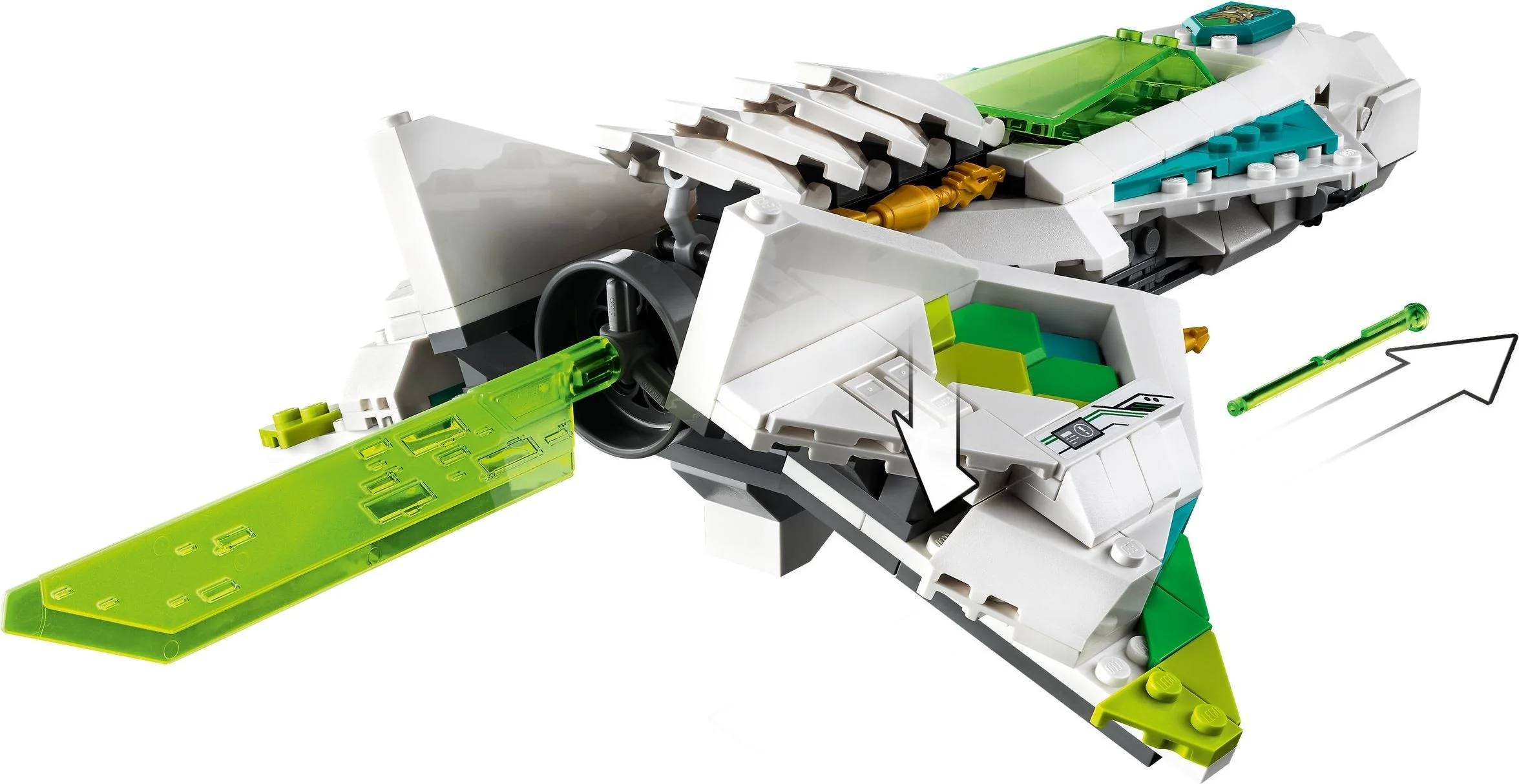 LEGO® 80020 Odrzutowiec Biały Smok Statek Kosmiczny - zdjęcie 7