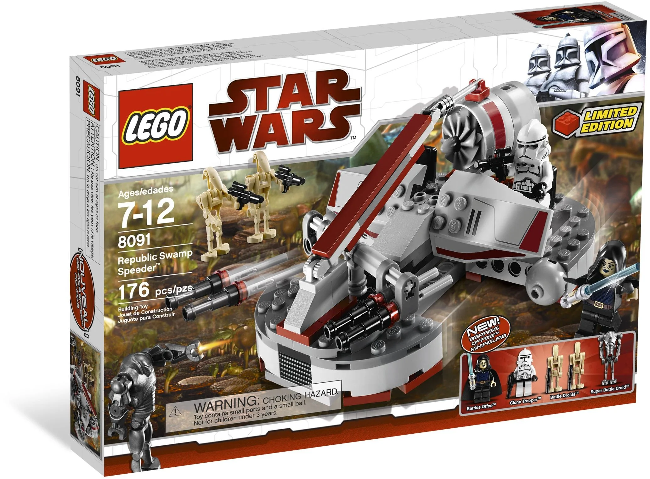 LEGO® 8091 ### Lego Star Wars Republic Swamp Speeder Jedi Barriss Offee Unikat - zdjęcie 11