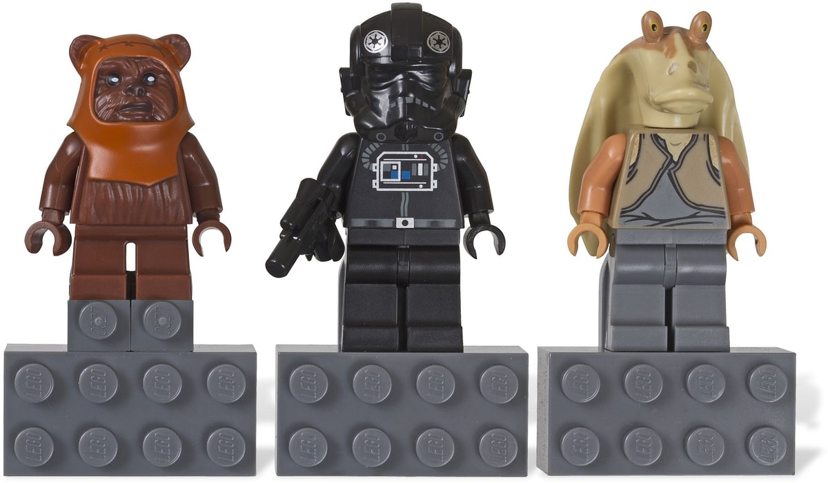 Wicket, V-Wing, Jar Jar Binks zestaw 3 magnesów