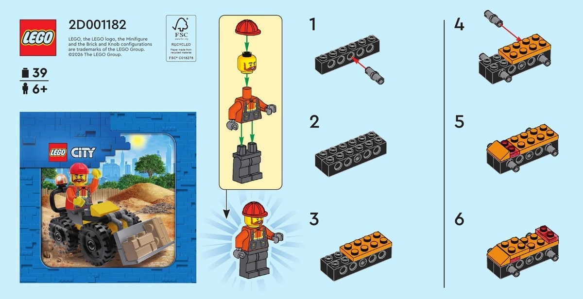 LEGO® 951441 Construction Worker with Wheel Loader - zdjęcie 2