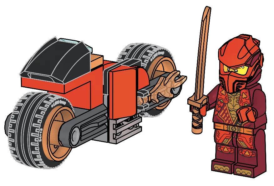 LEGO® 951466 Kai with Motorcycle - zdjęcie 1