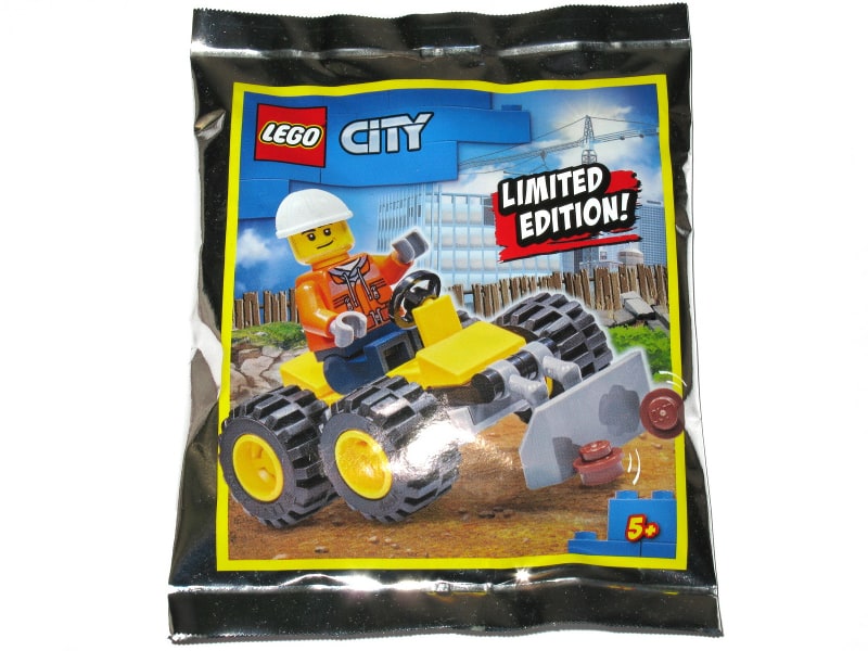 Zestaw Lego City Minifigure Polybag Construction Worker Bulldozer #