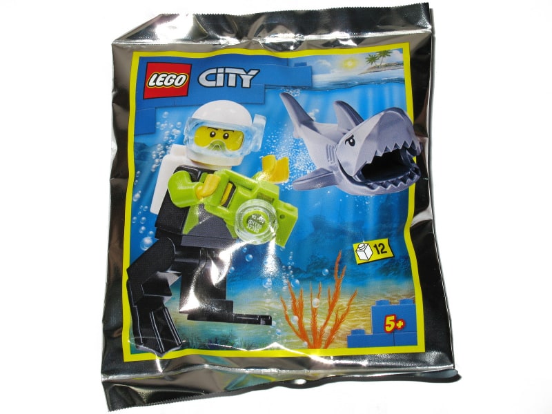 Minifigure Polybag Scuba Diver and Shark #2 #