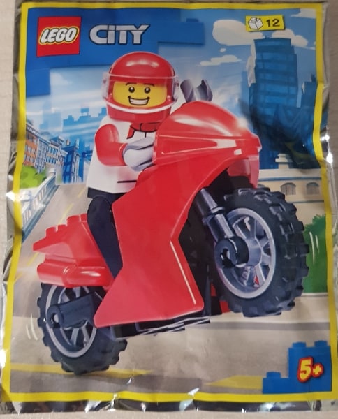 Zestaw Lego City Minifigure Polybag Motorcycle with Driver #