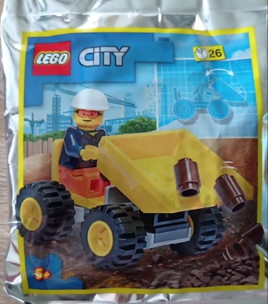 Minifigure Polybag Worker with Tipper Truck #