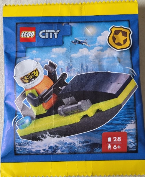 Minifigure Polybag- Police Officer with Jet Ski #Policja
