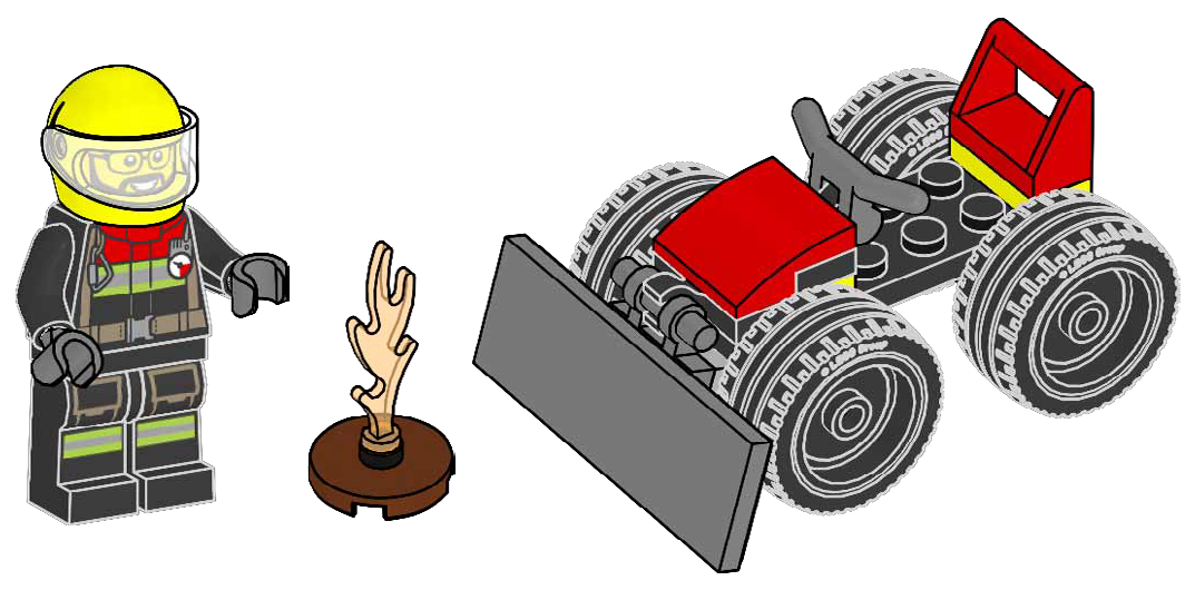 Zestaw Lego City Minifigure Polybag Firefighter with Buggy #