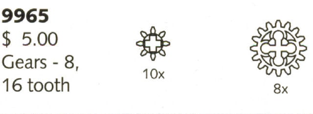 Gears 8- and 10-Tooth