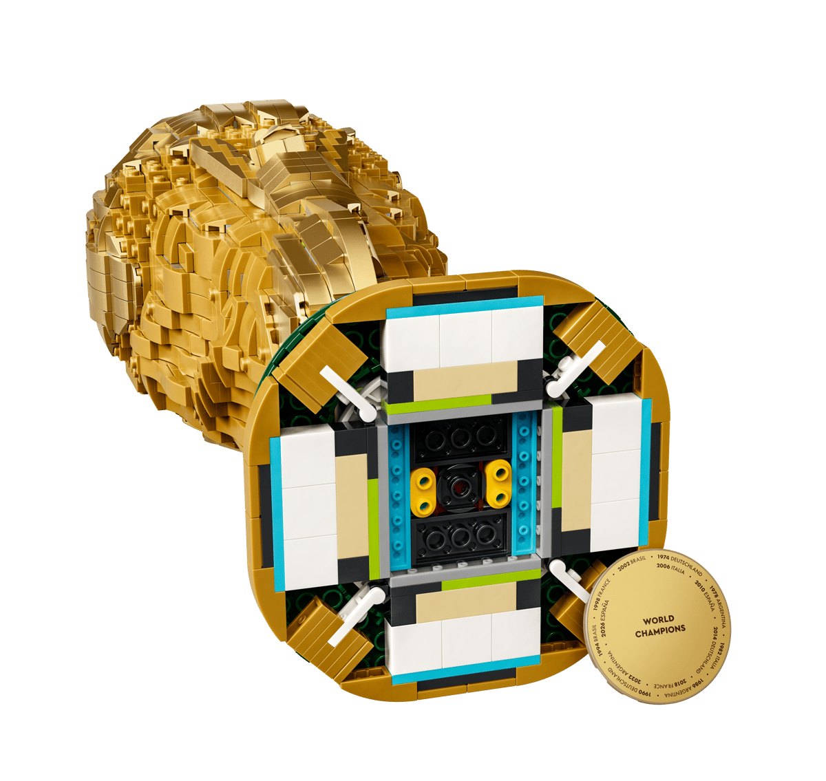 Spód modelu z medalem World Champions