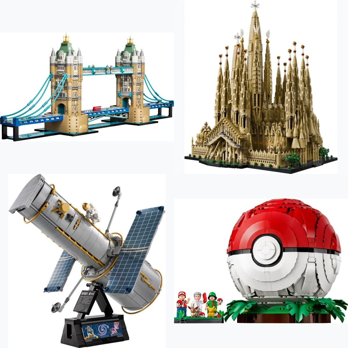 Kalendarz premier LEGO 2026: Tower Bridge, Sagrada Familia, teleskop Hubble’a i Pokeball