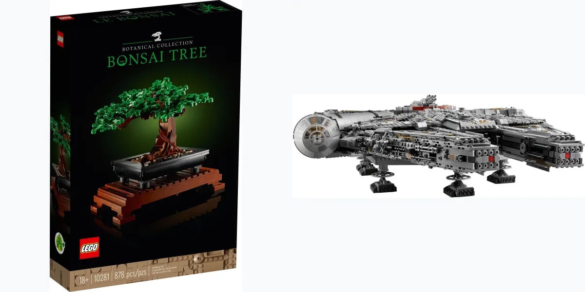 Kontrast dzisiejszej oferty: od kameralnego drzewka bonsai po flagowy Sokół Millennium